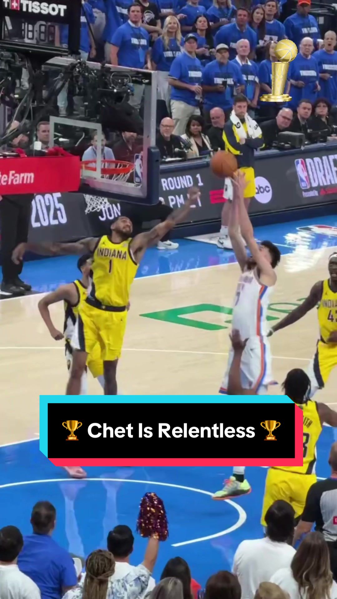 Chet was NOT giving up 😮‍💨 @OKC Thunder 
