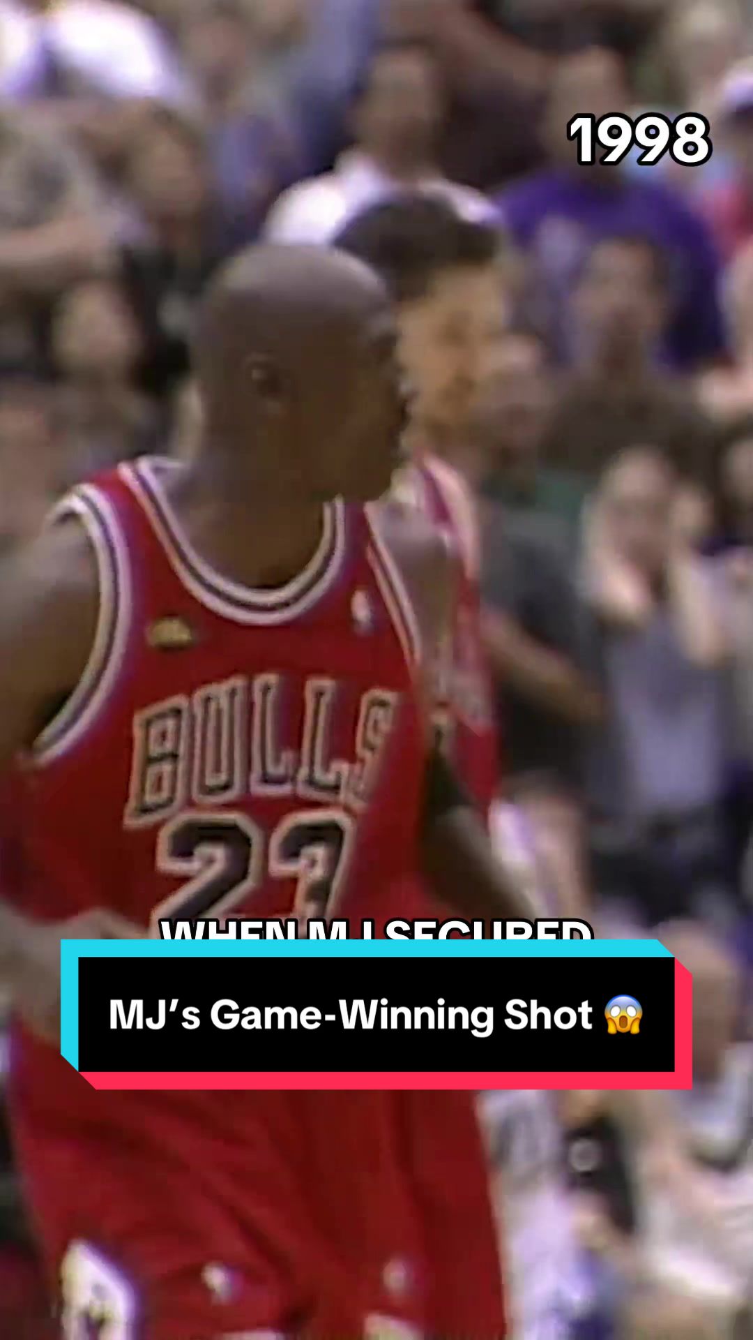 Jordan’s game-winning shot in Game 6 of the NBA Finals for the Chicago Bulls 🔥 